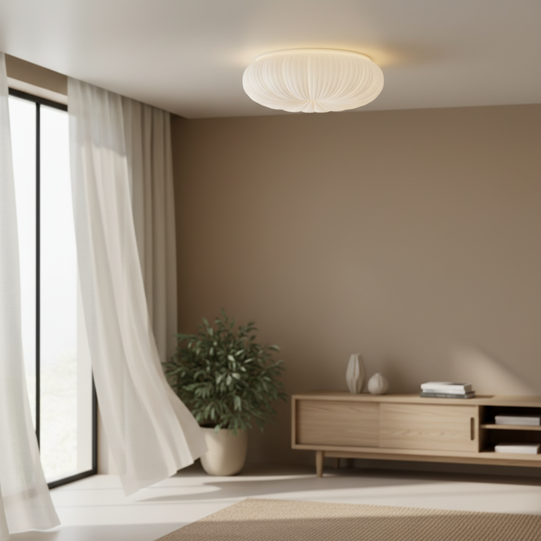 Keldvik — Hvid Ceiling Lamp, Soft PE Acrylic Shade — Modern Home Interior, square 2