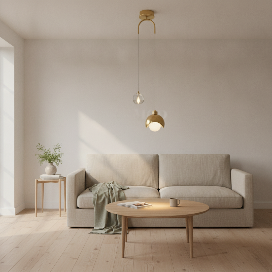 Keldvik — Lumen Pendant Light, Warm White Glass — Scandinavian Minimal Interior, square 1