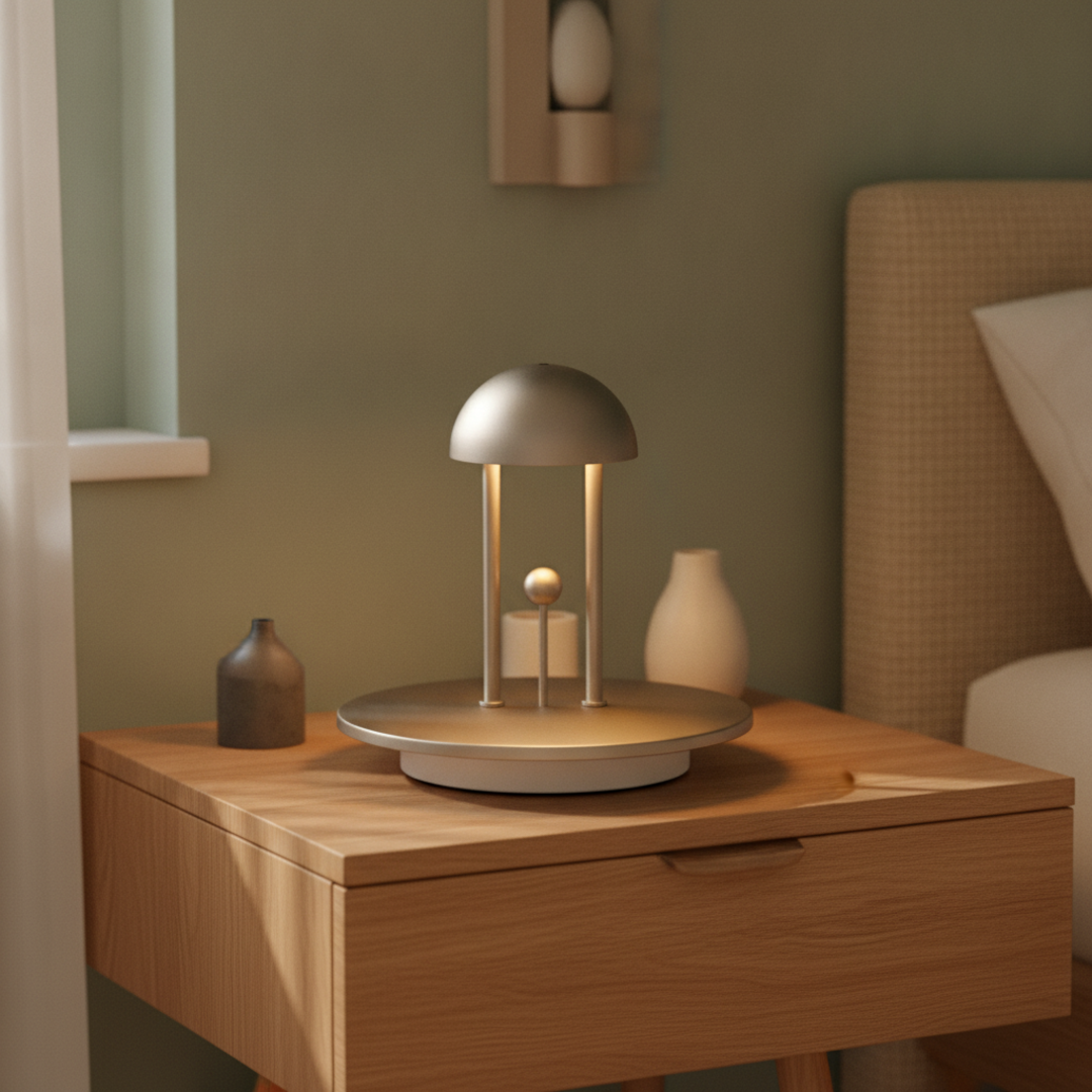Keldvik — Harmonarc Table Lamp, Warm White Steel and ABS — Luxury Interior, square 1