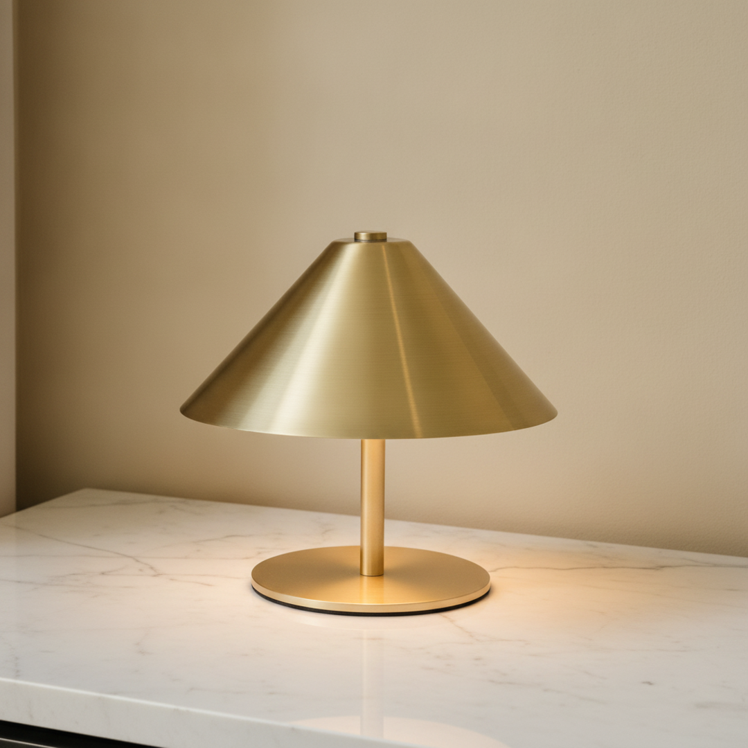 Keldvik — Glowhaven Table Lamp, Portable Touch-Controlled LED — Marble Surface, square 1