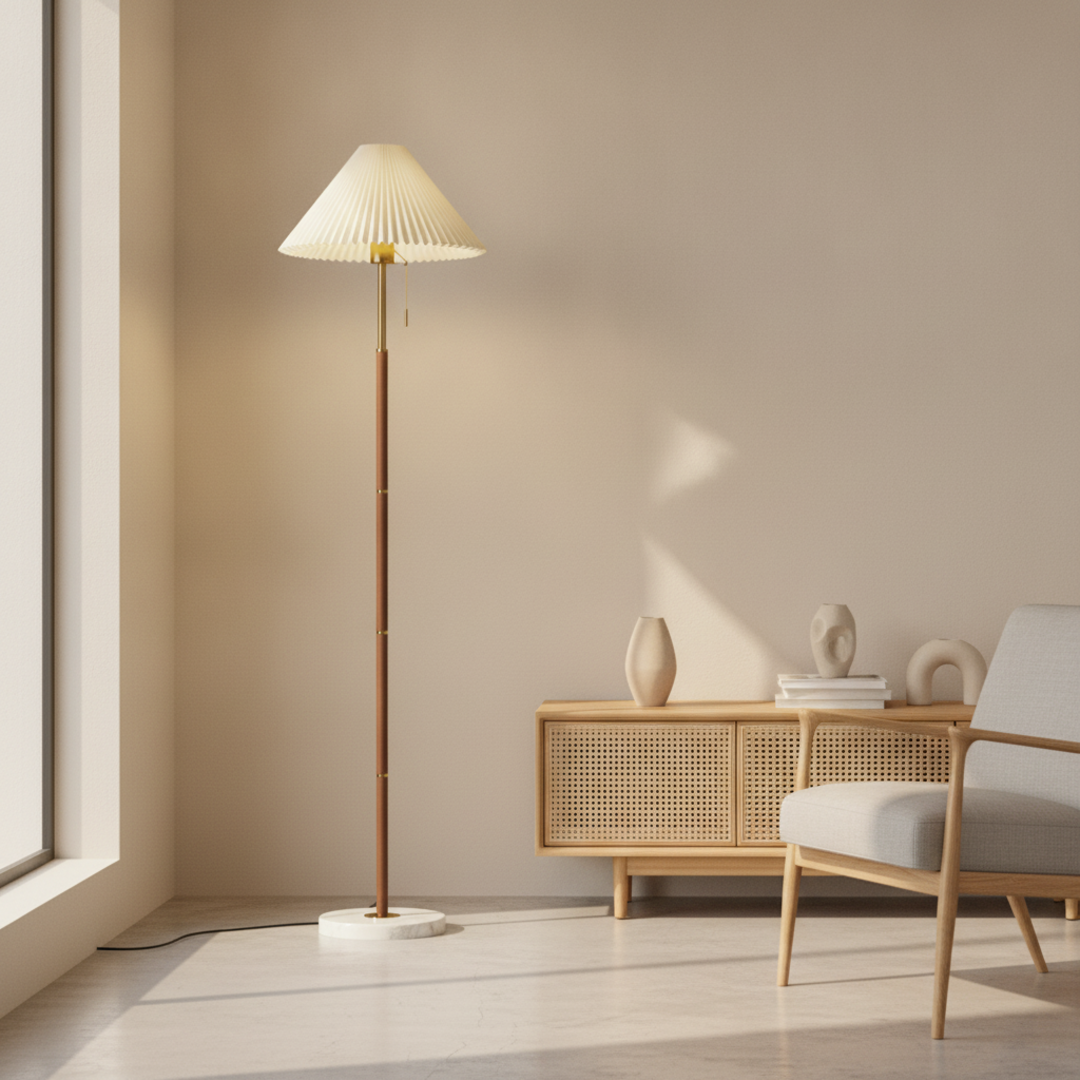 Keldvik — Mistwave Floor Lamp, Elegant Iron and Marble Design — Luxury Interior, square 3
