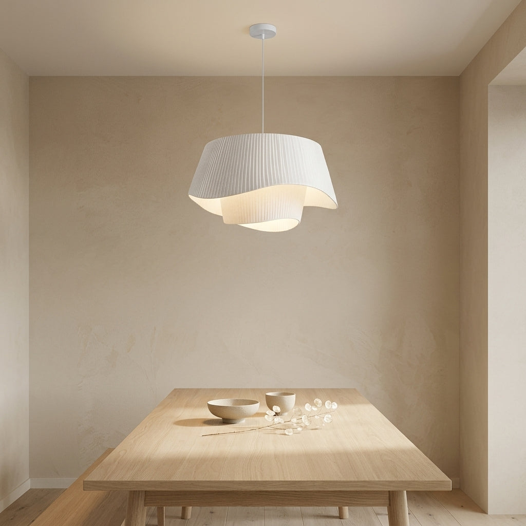 Flowlight Pendant Light, Tyvek Acrylic in Beige or White