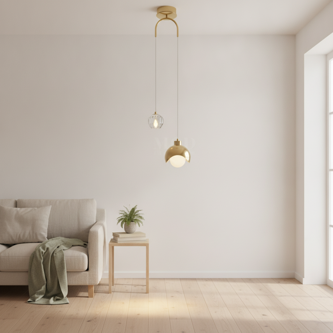Keldvik — Lumen Pendant Light, Warm White Glass — Scandinavian Minimal Interior, square 3