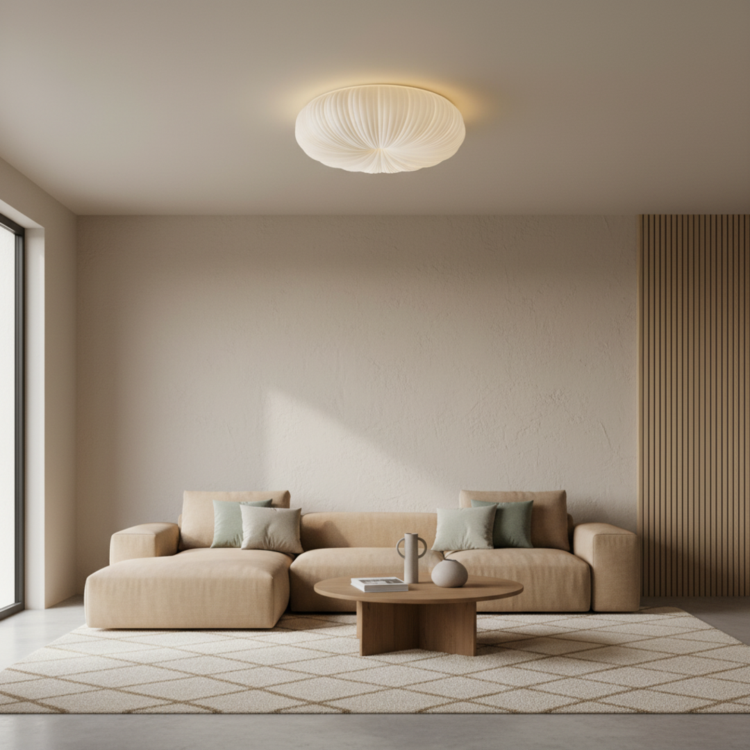 Keldvik — Hvid Ceiling Lamp, Soft PE Acrylic Shade — Luxury Interior, square 2