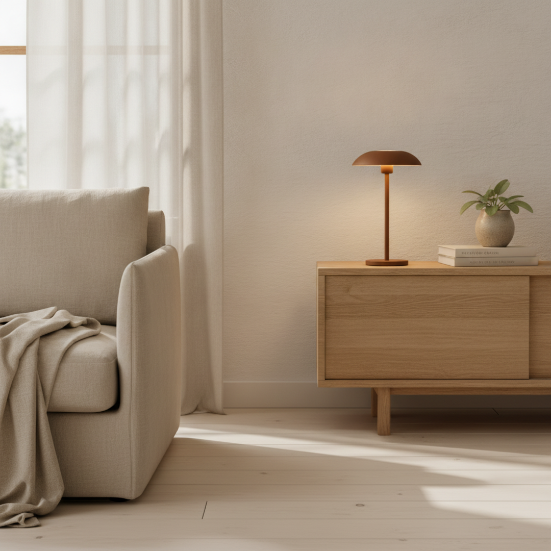 Keldvik — Astrid Table Lamp, Iron and Warm LED — Scandinavian Minimal Interior, square 2