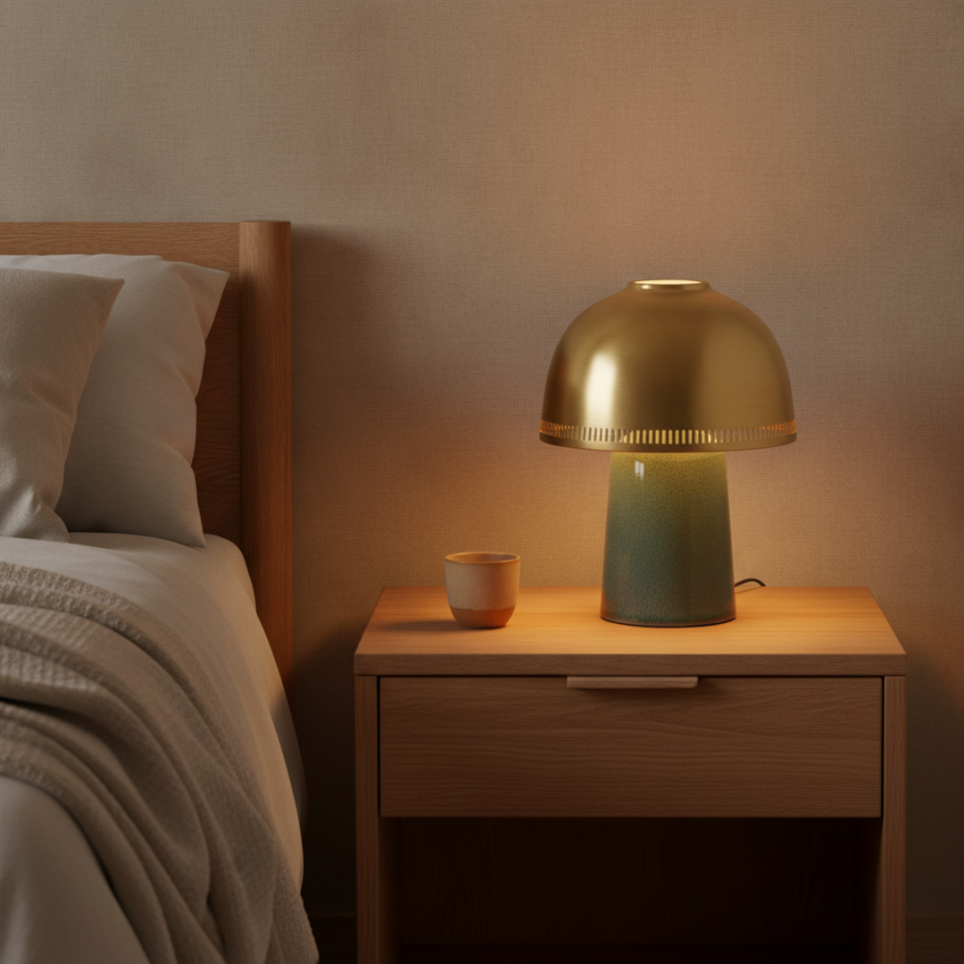 Keldvik — Kintsu Table Lamp, Hand-Sculpted Crackle Glaze Ceramic — Luxury Interior, square 1