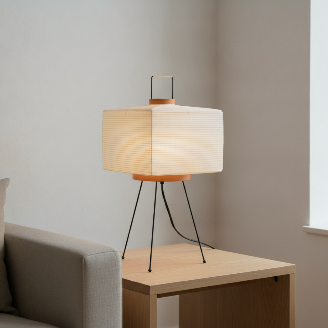 Keldvik — Moonlit Table Lamp, Hand-Folded Washi Shade — Premium Catalog Look, square 1