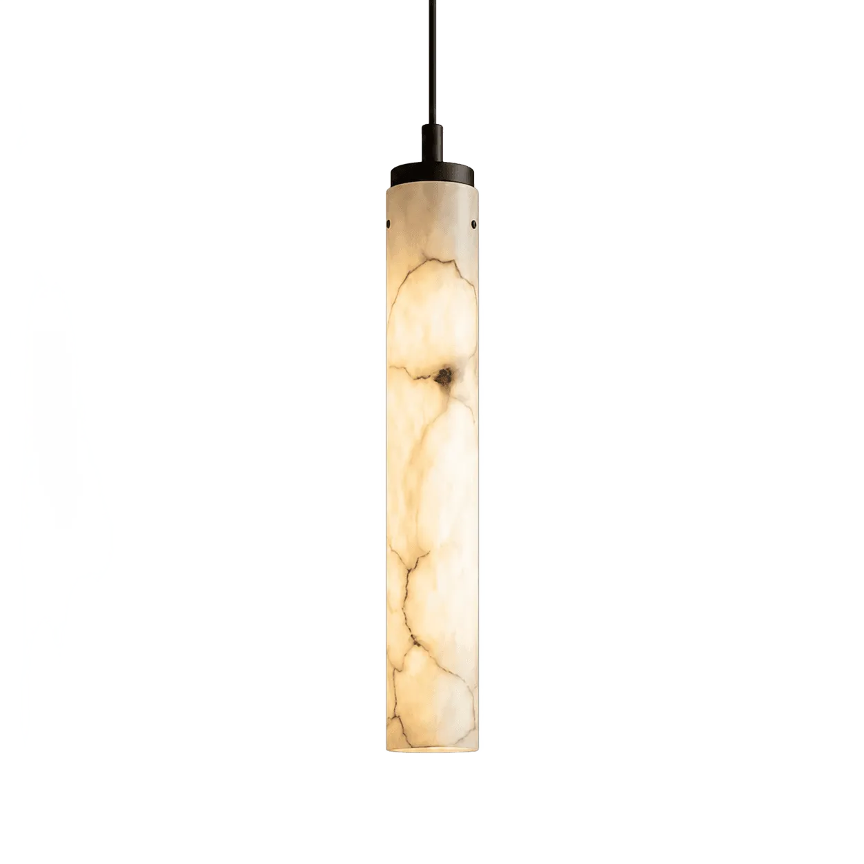 Flint Pendant Light, Hand-Carved Natural Stone