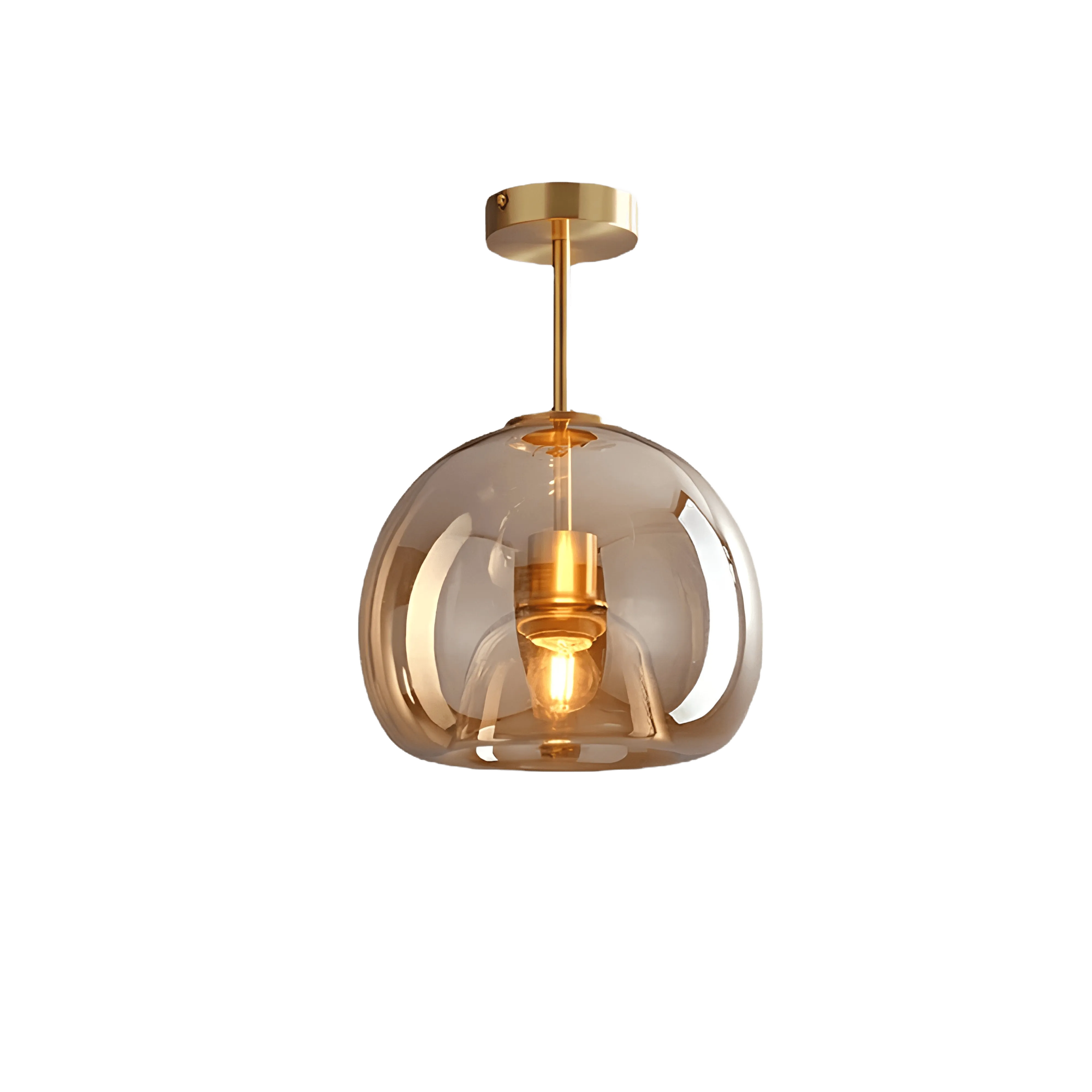 Glasthra Ceiling Light, Tinted Glass Shade
