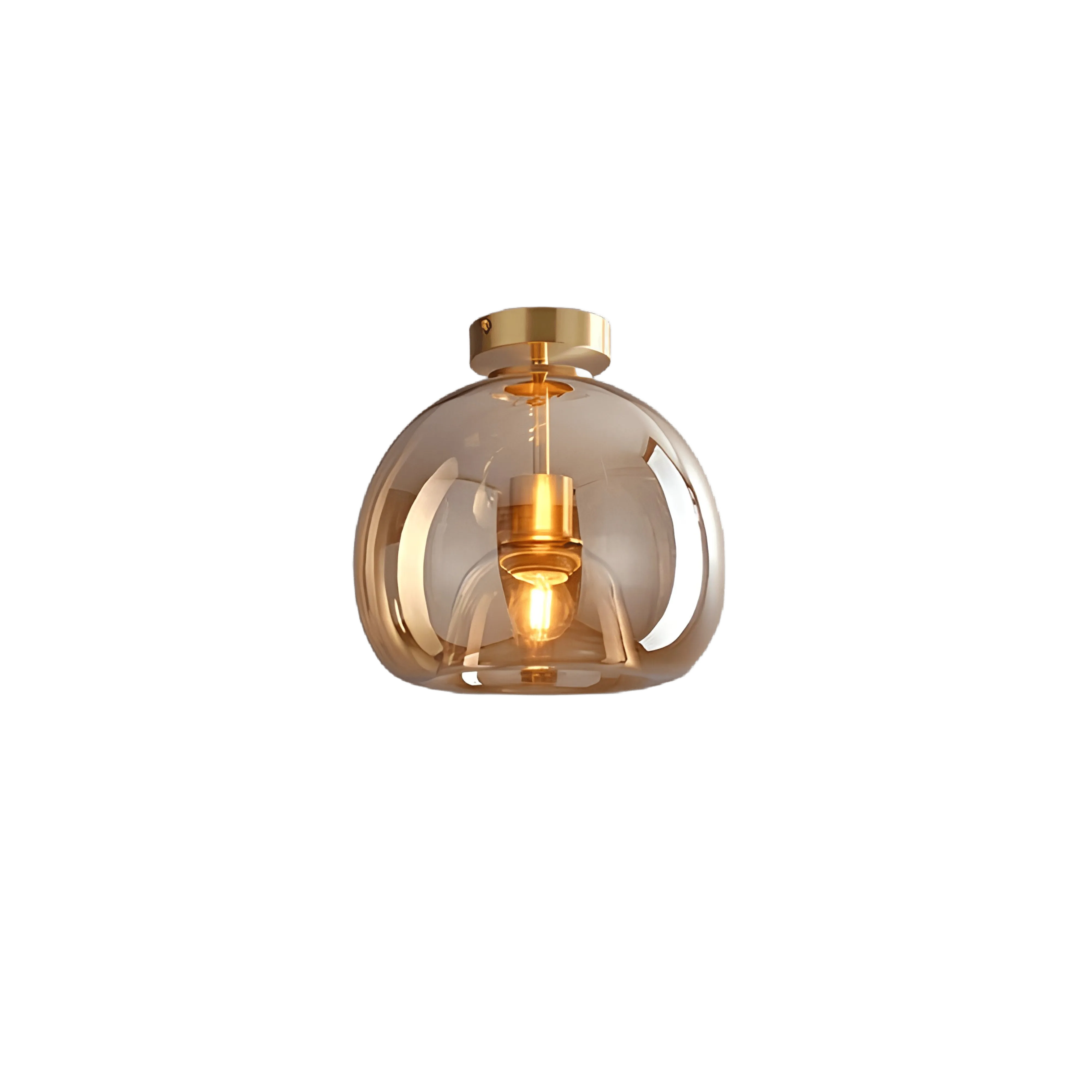 Glasthra Ceiling Light, Tinted Glass Shade