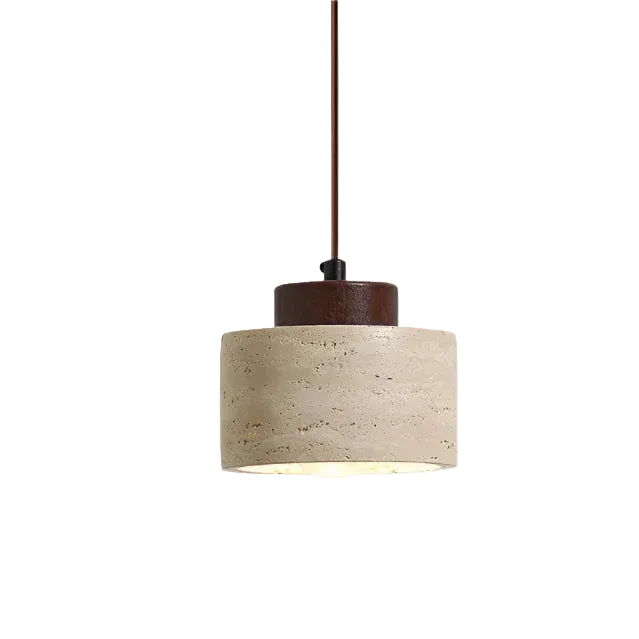 Modern interior with pendant lamp above a table