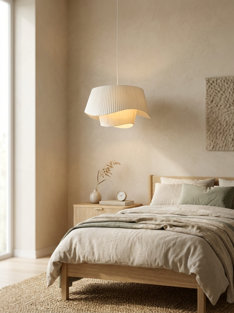 Flowlight Pendant Light, Tyvek Acrylic in Beige or White