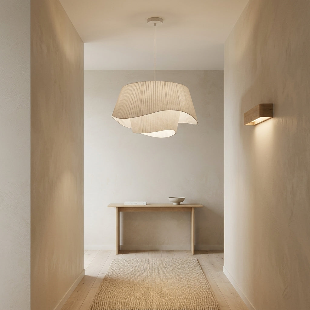 Flowlight Pendant Light, Tyvek Acrylic in Beige or White