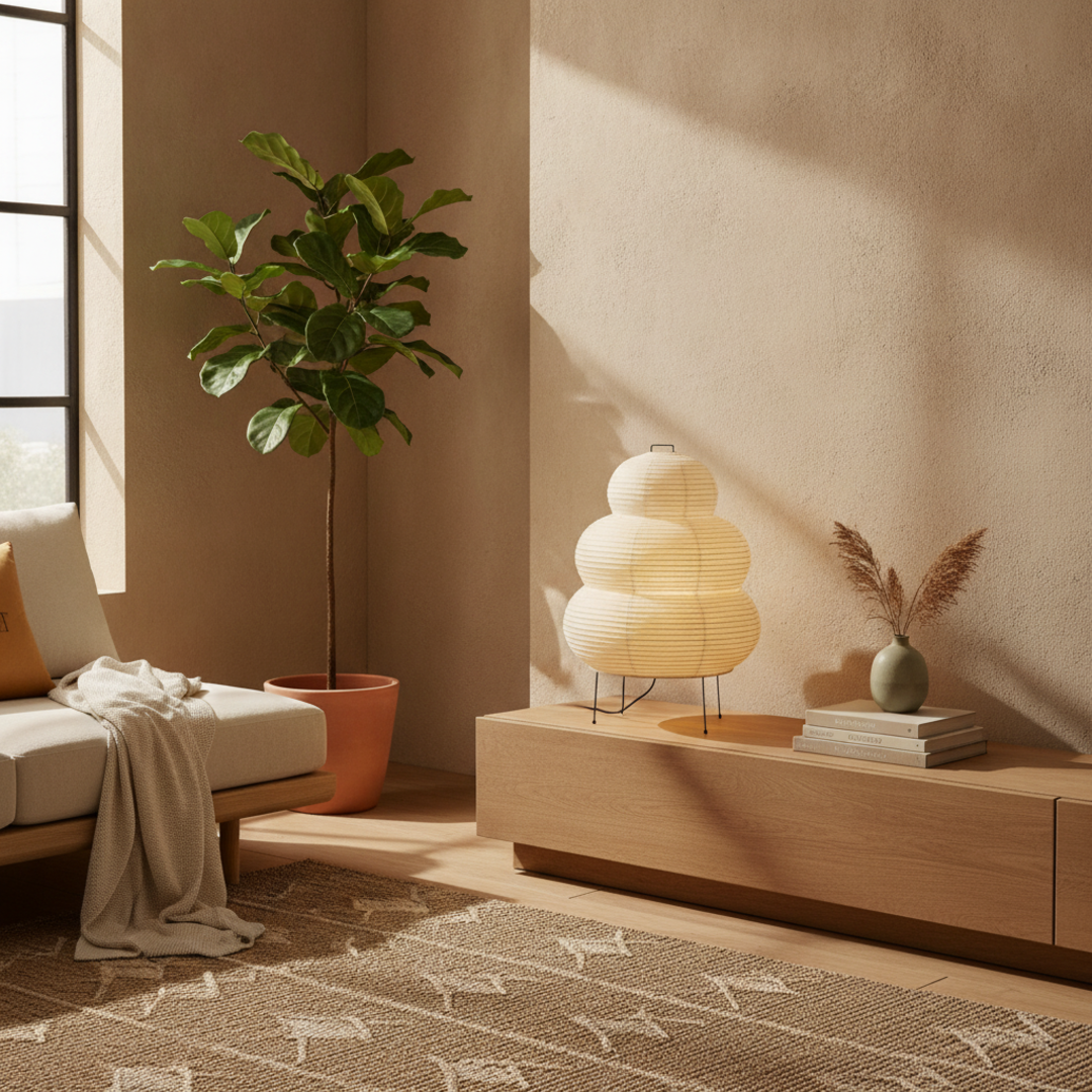 Keldvik — Shiro Table Lamp, Handmade Mulberry Paper Shade — Nordic Japandi Living Room, square 2