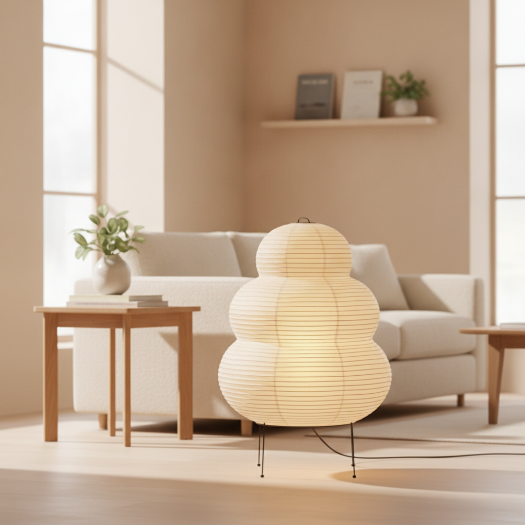 Keldvik — Shiro Table Lamp, Handmade Mulberry Paper Shade — Modern Home Interior, square 1