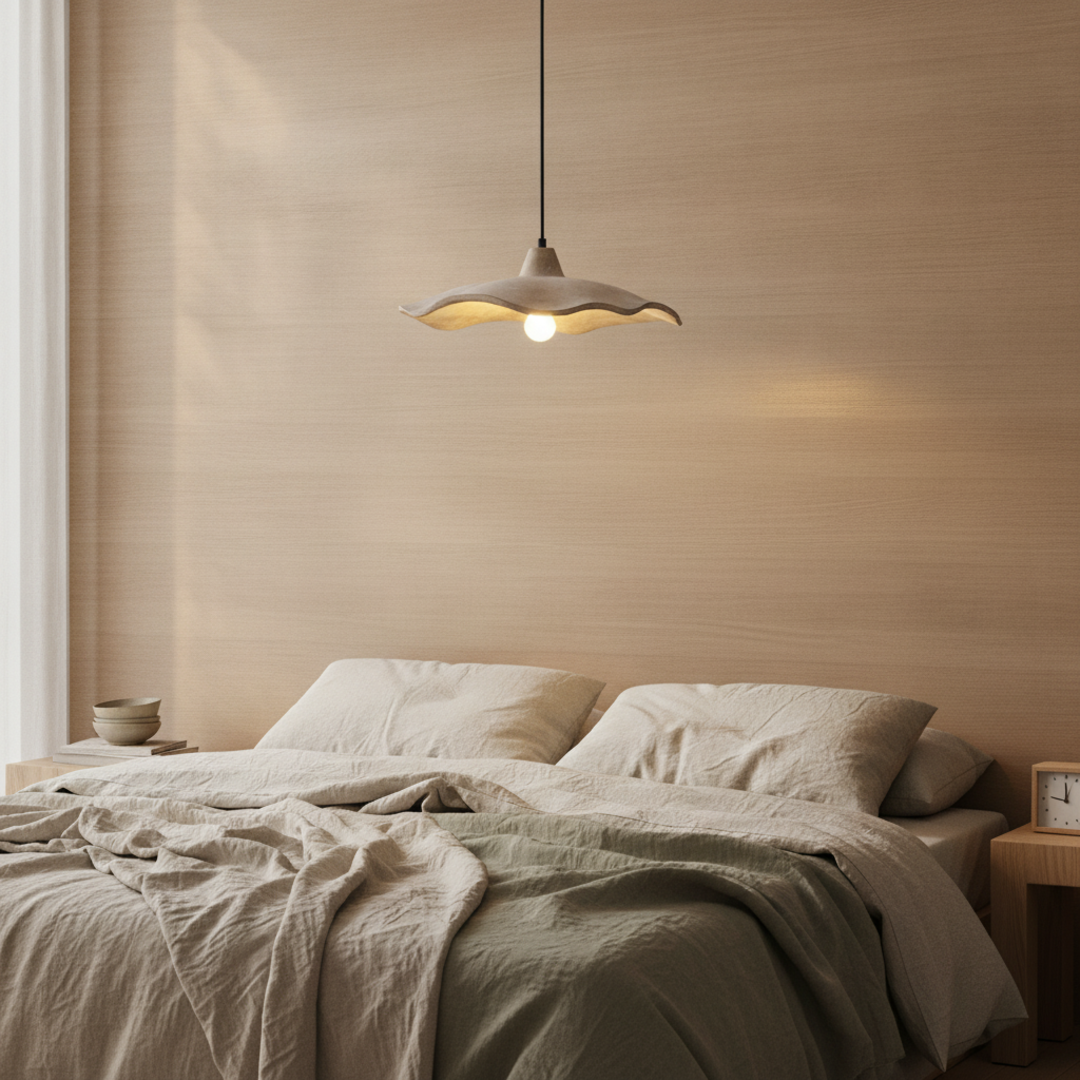 Keldvik — Floraluxe Pendant Light, Handcrafted Cement Design — Soft Neutral Bedroom, square 2