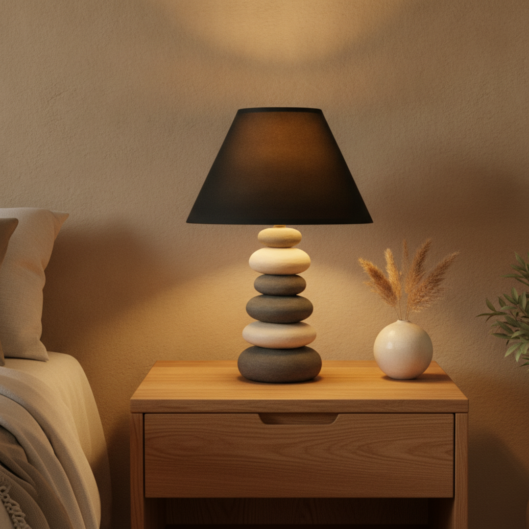 Keldvik — Stonehaven Table Lamp, Premium Ceramic with Fabric Shade — Luxury Interior, square 1