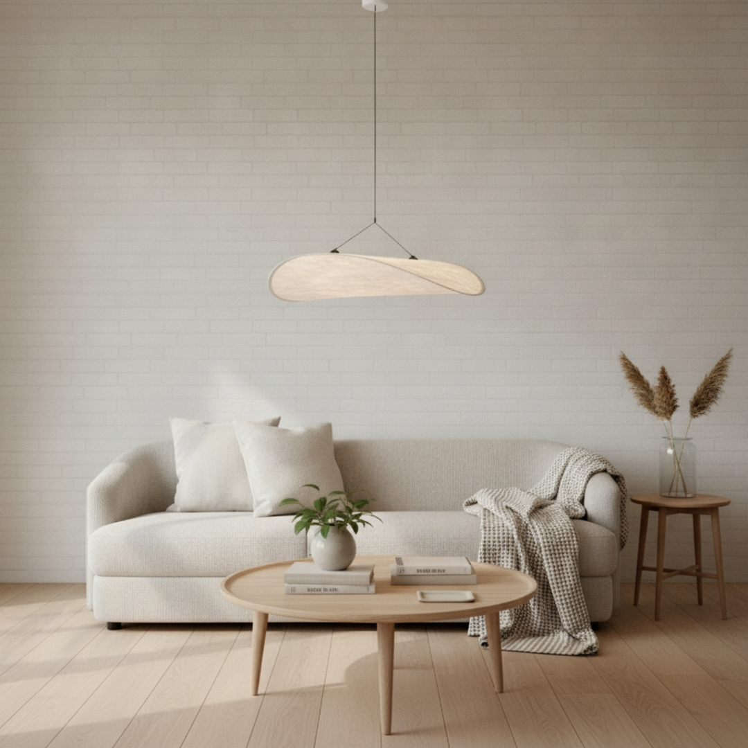 Keldvik — Cloudveil Pendant Light, Soft White TYVEK — Scandinavian Minimal Interior, square 1