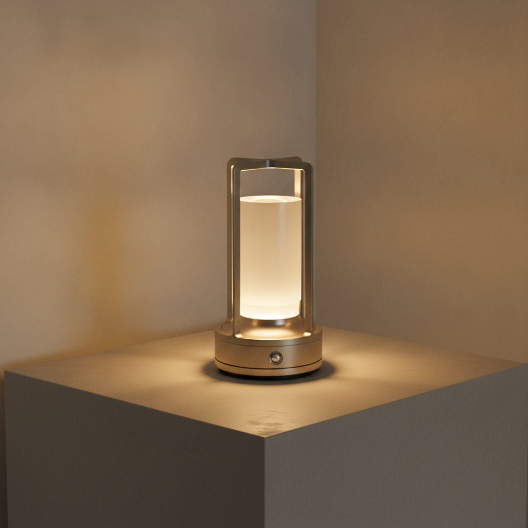 Keldvik — AuraGlow Table Lamp, High-Quality Acrylic — Concrete Surface, square 2