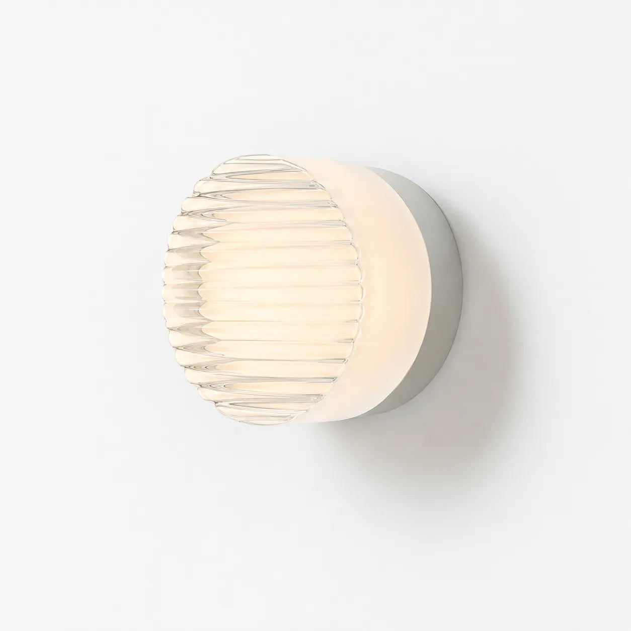 Ember Wall Lamp, Dimpled Smoked Grey Glass