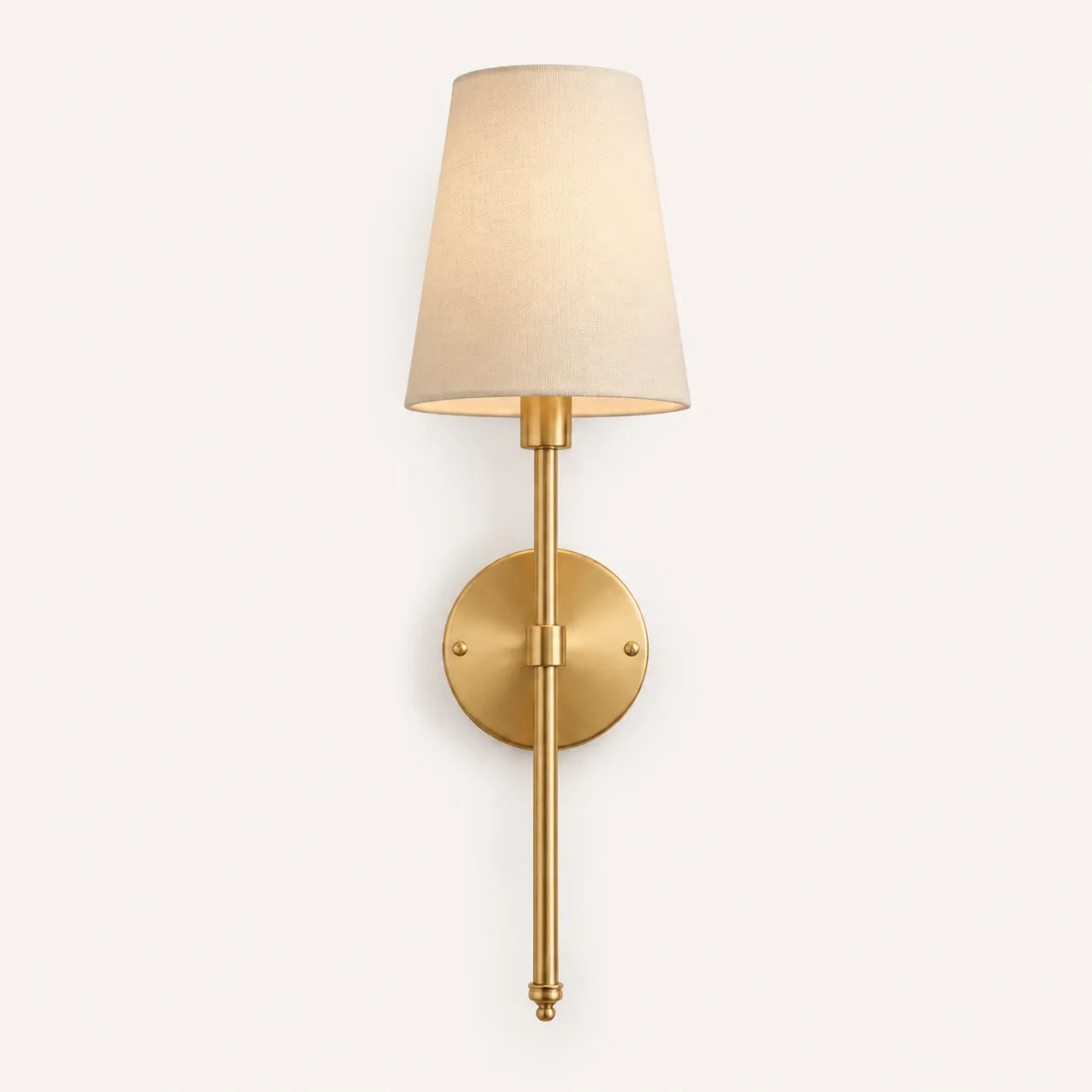 Emberhue Wall Sconce, Vintage Fabric with Metal Accents