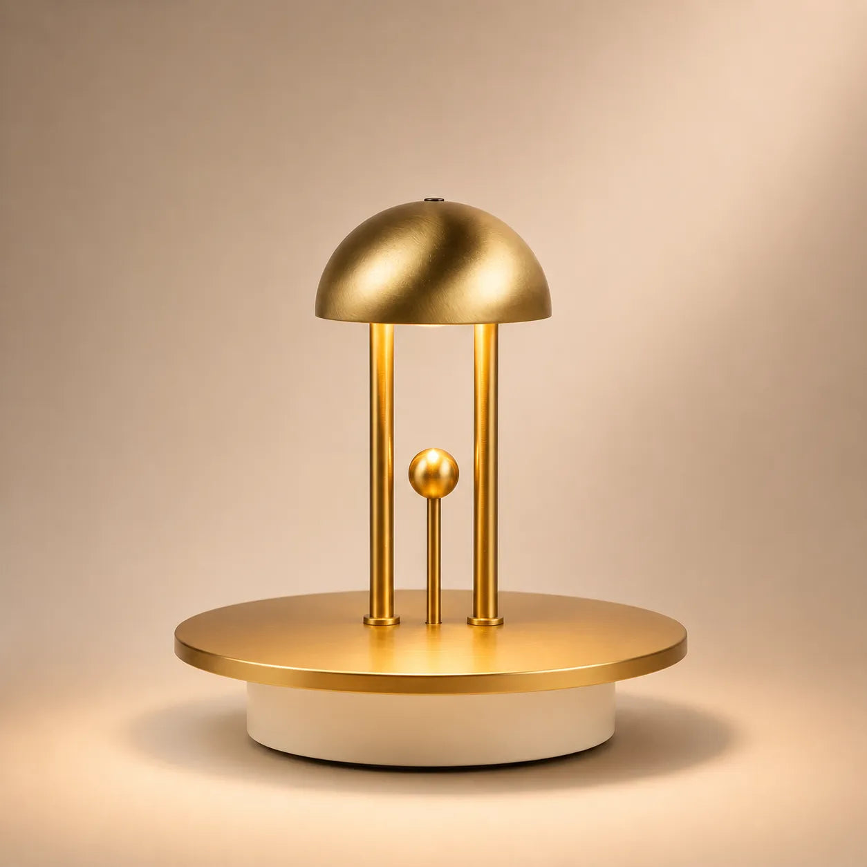 Harmonarc Table Lamp, Warm White Steel and ABS