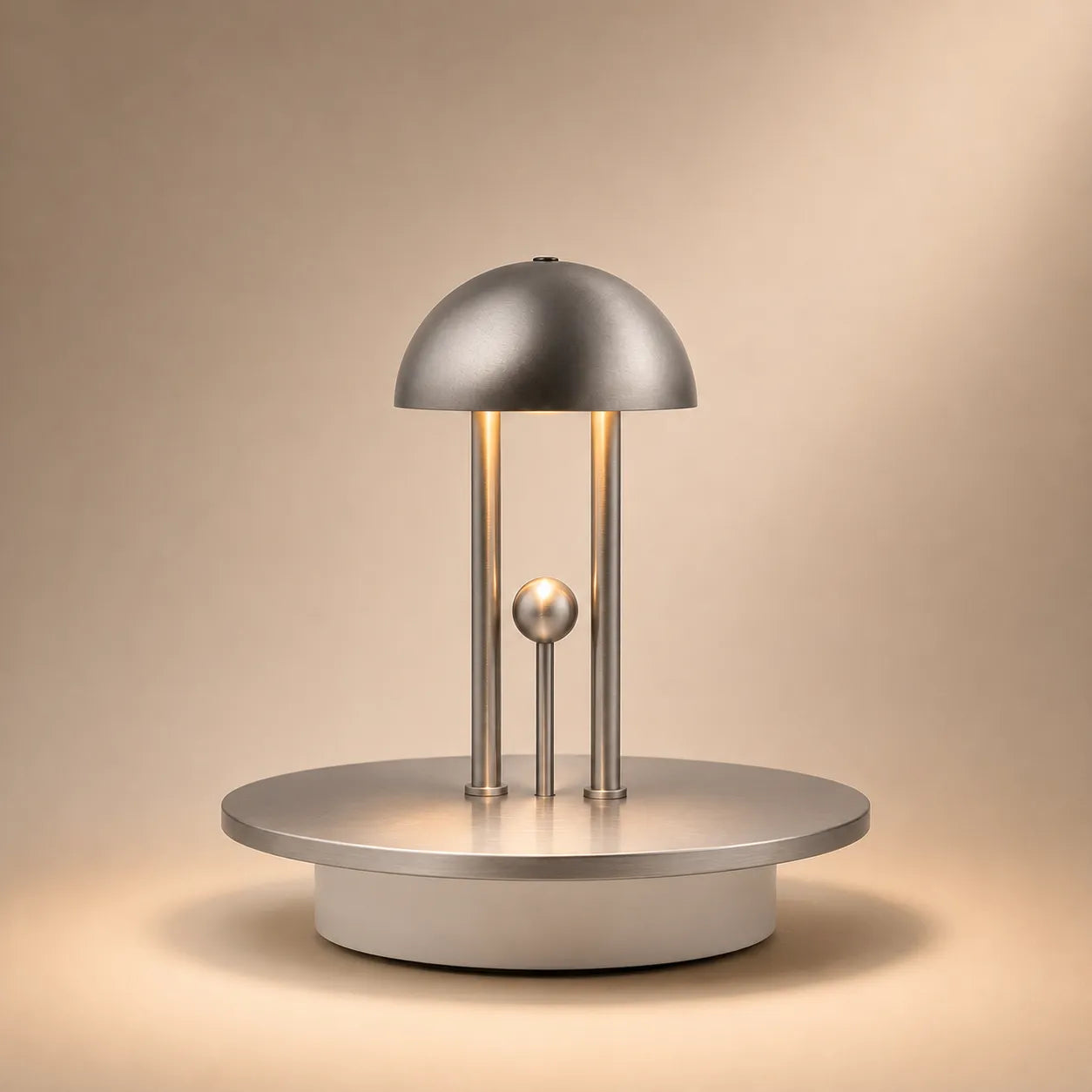 Harmonarc Table Lamp, Warm White Steel and ABS