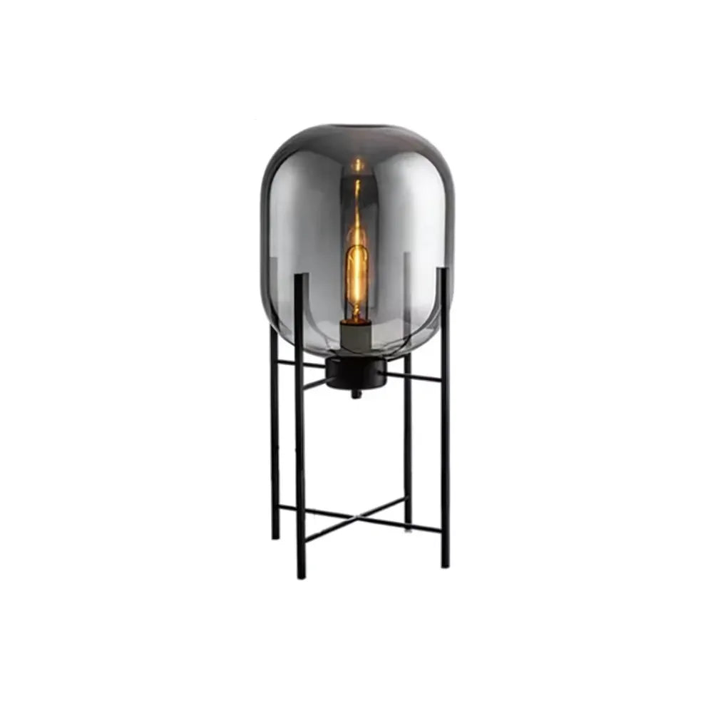 Hazeveil Table Light, Smokey Grey Glass Dome