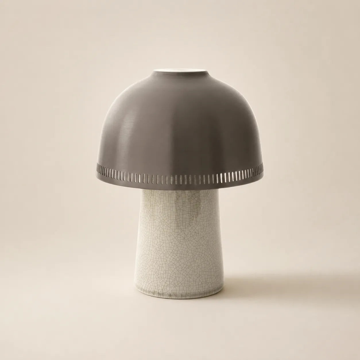 Kintsu Table Lamp, Hand-Sculpted Crackle Glaze Ceramic