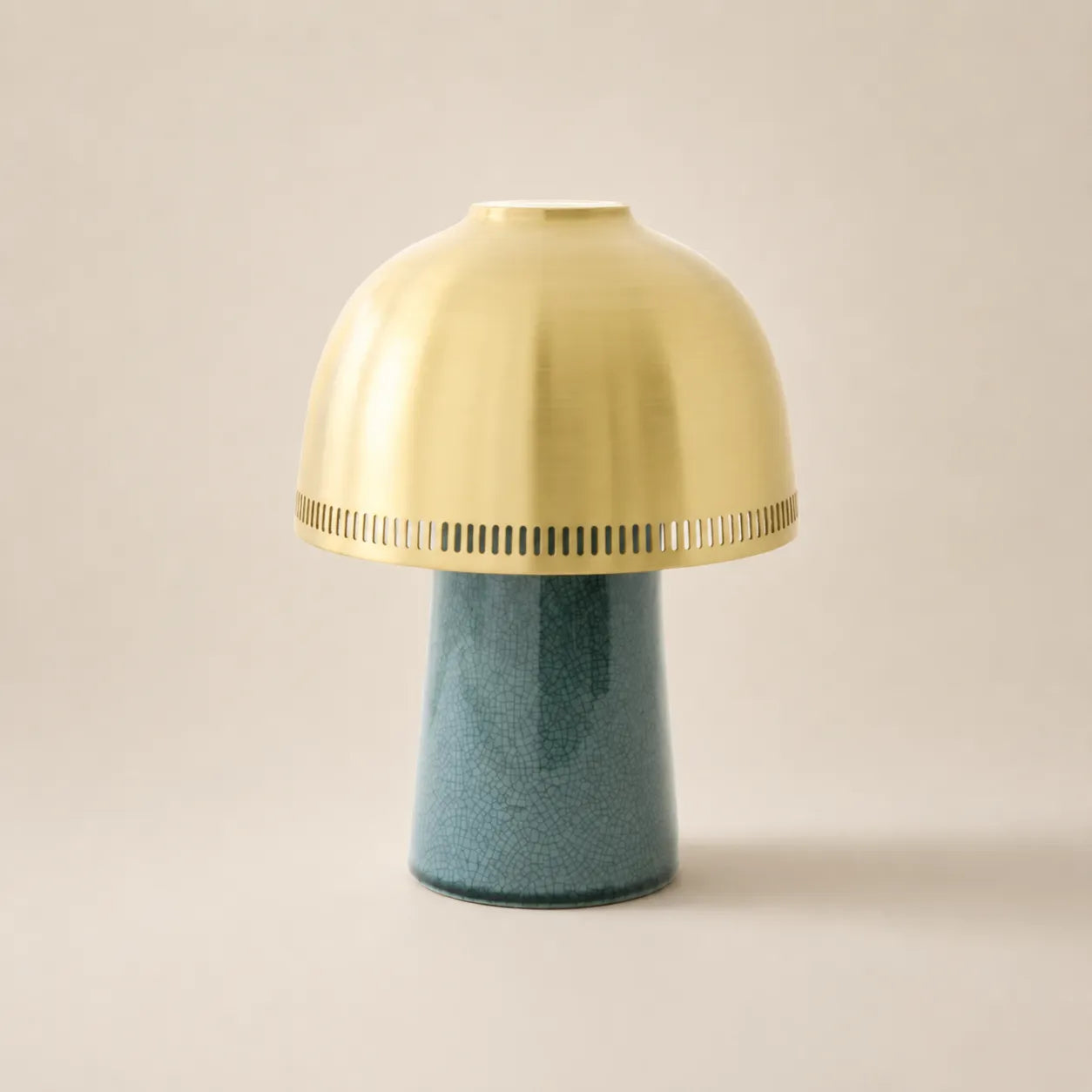 Kintsu Table Lamp, Hand-Sculpted Crackle Glaze Ceramic