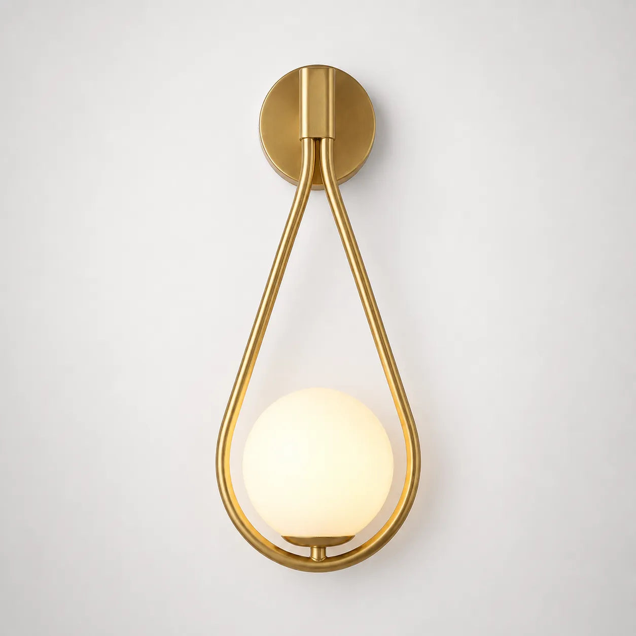 Lunaris Ceiling Lamp, Elegant Glass Globe on Metal Arm