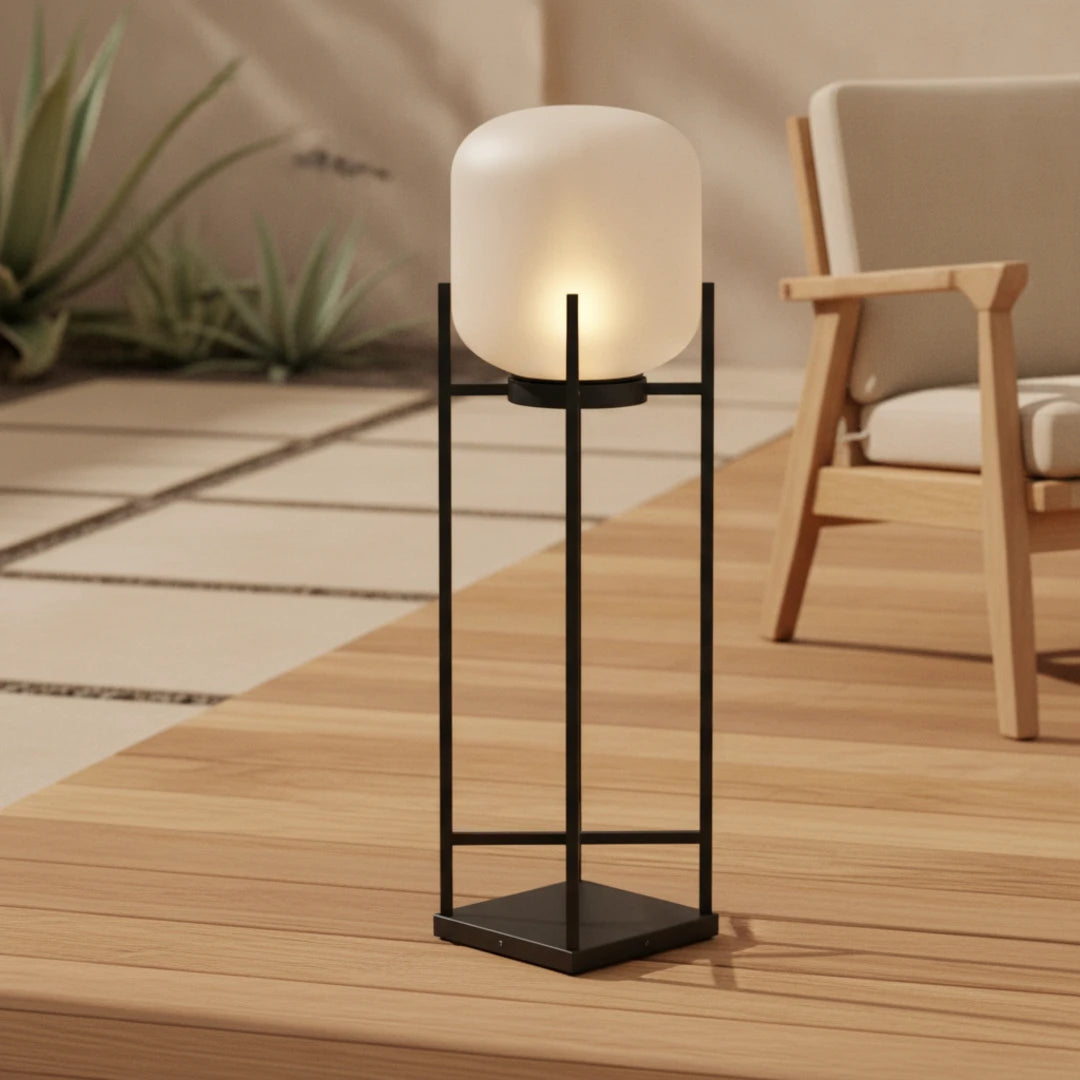 Keldvik — Starlume Outdoor Lantern, Stainless Steel and Glass — Outdoor Patio, square 2