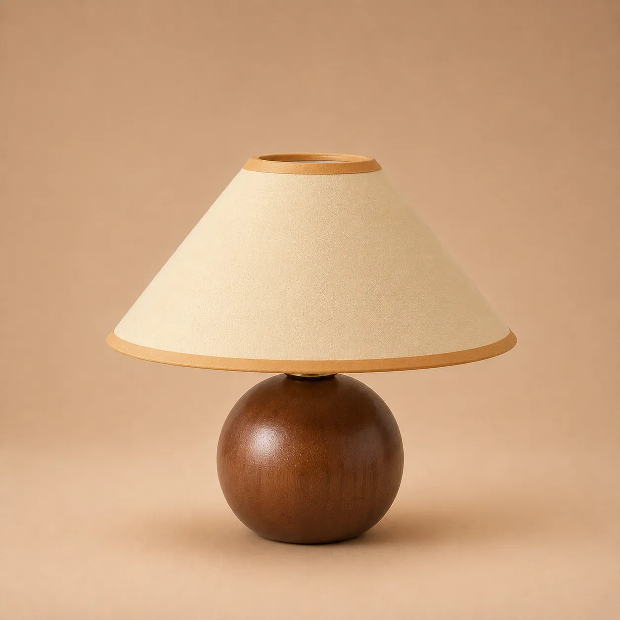 Timberglow Table Lamp, Rich Walnut Finished Wood