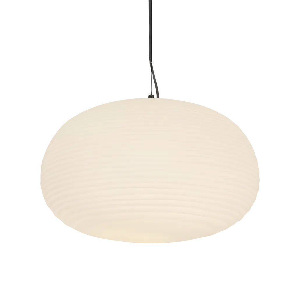 Modern café with Opaline Pendant Light