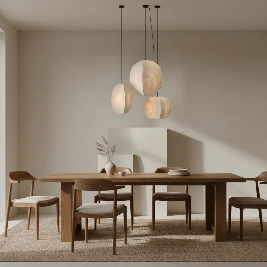 Mistlantern Pendant Light, Soft Imitation Silk Shade