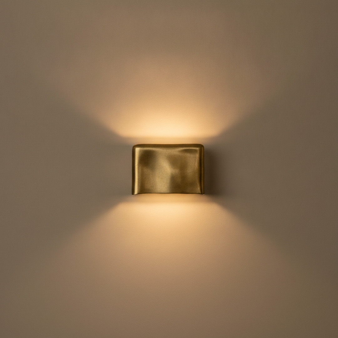 Keldvik — Crescent Wall Light, Sculpted Gold Aluminium — Premium Catalog Look, square 2