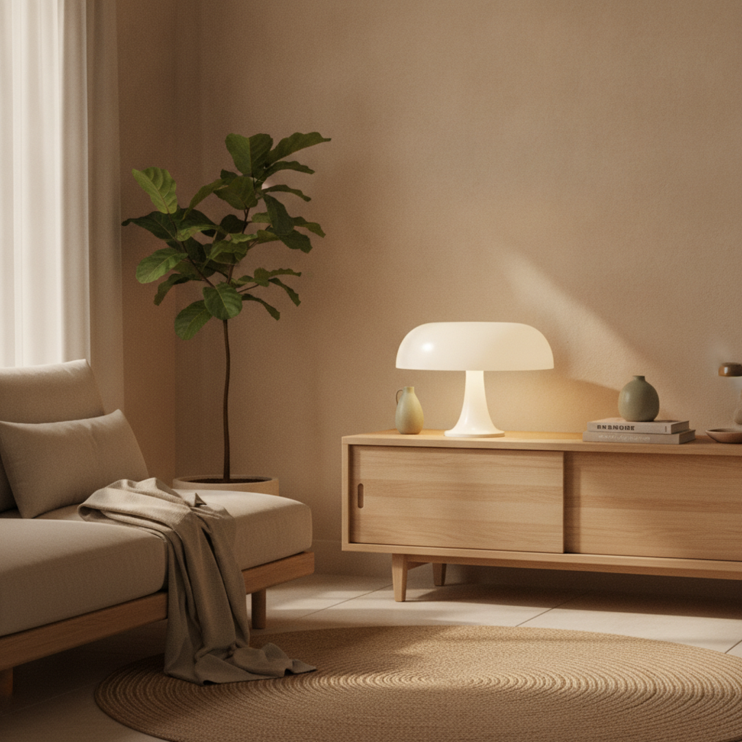 Keldvik — Sigrid Table Lamp, Sculptural ABS and PS — Nordic Japandi Living Room, square 2