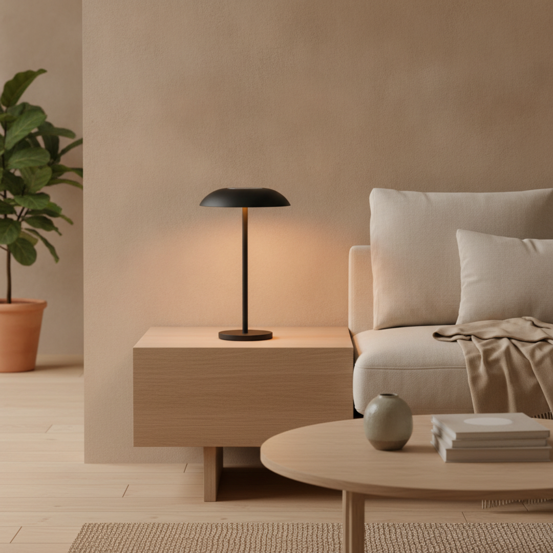 Keldvik — Astrid Table Lamp, Iron and Warm LED — Nordic Japandi Living Room, square 2