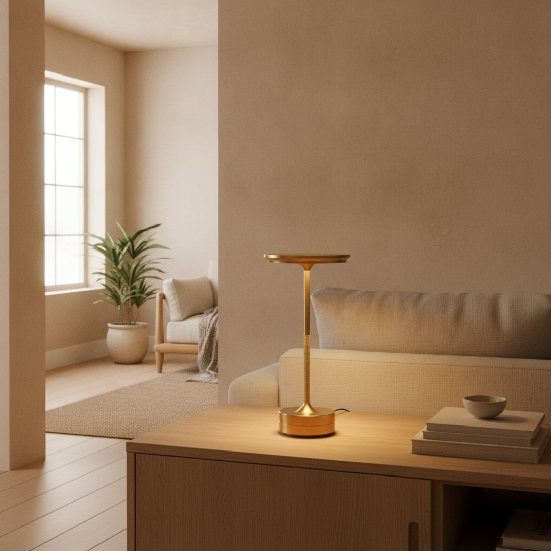 Keldvik — Glowtap Desk Light, Premium Aluminium Rechargeable — Nordic Japandi Living Room, square 1