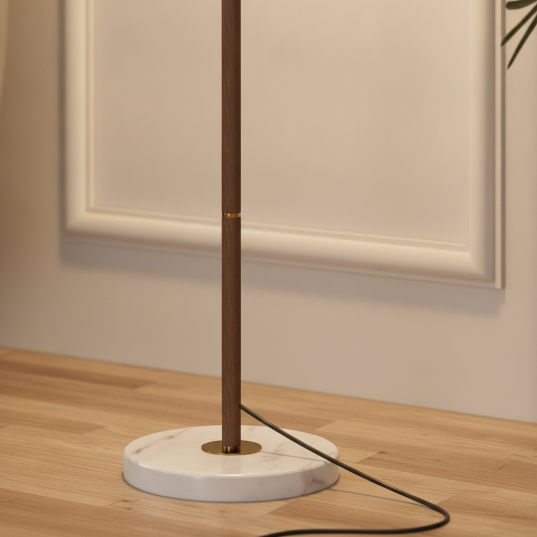 Keldvik — Mistwave Floor Lamp, Elegant Iron and Marble Design — Luxury Interior, square 2
