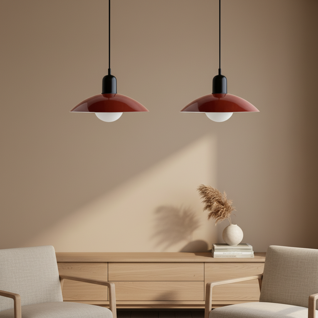 Keldvik — Emberline Pendant Light, Durable Iron in Macaron Hues — Nordic Japandi Living Room, square 4