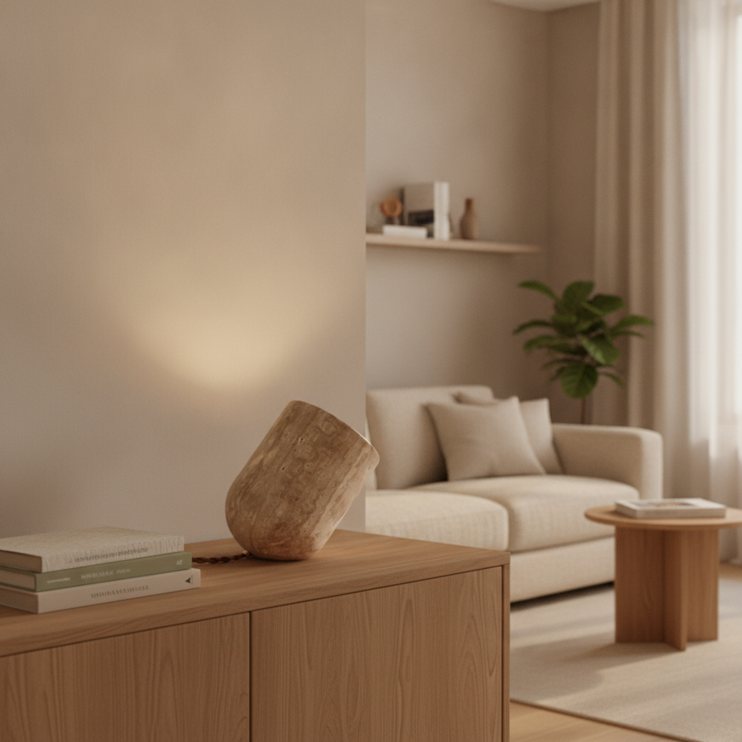 Keldvik — Cavestone Table Lamp, Natural Travertine — Modern Home Interior, square 2