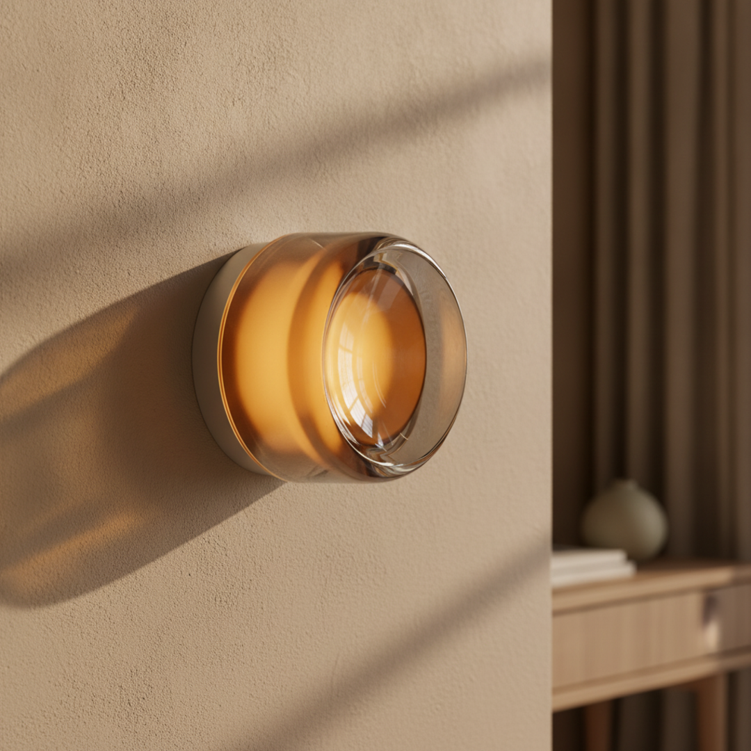 Keldvik — Ember Wall Lamp, Dimpled Smoked Grey Glass — Luxury Interior, square 2