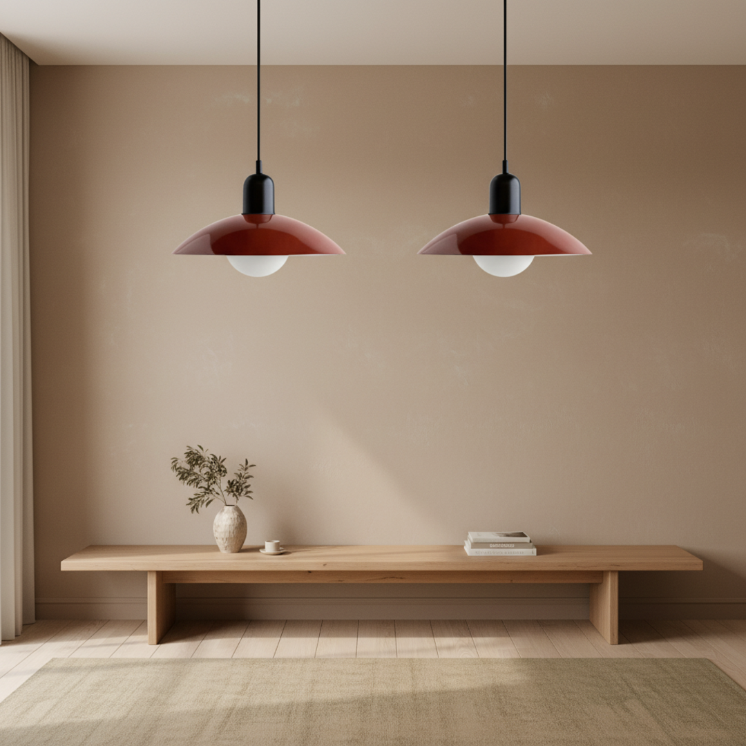 Keldvik — Emberline Pendant Light, Durable Iron in Macaron Hues — Nordic Japandi Living Room, square 3