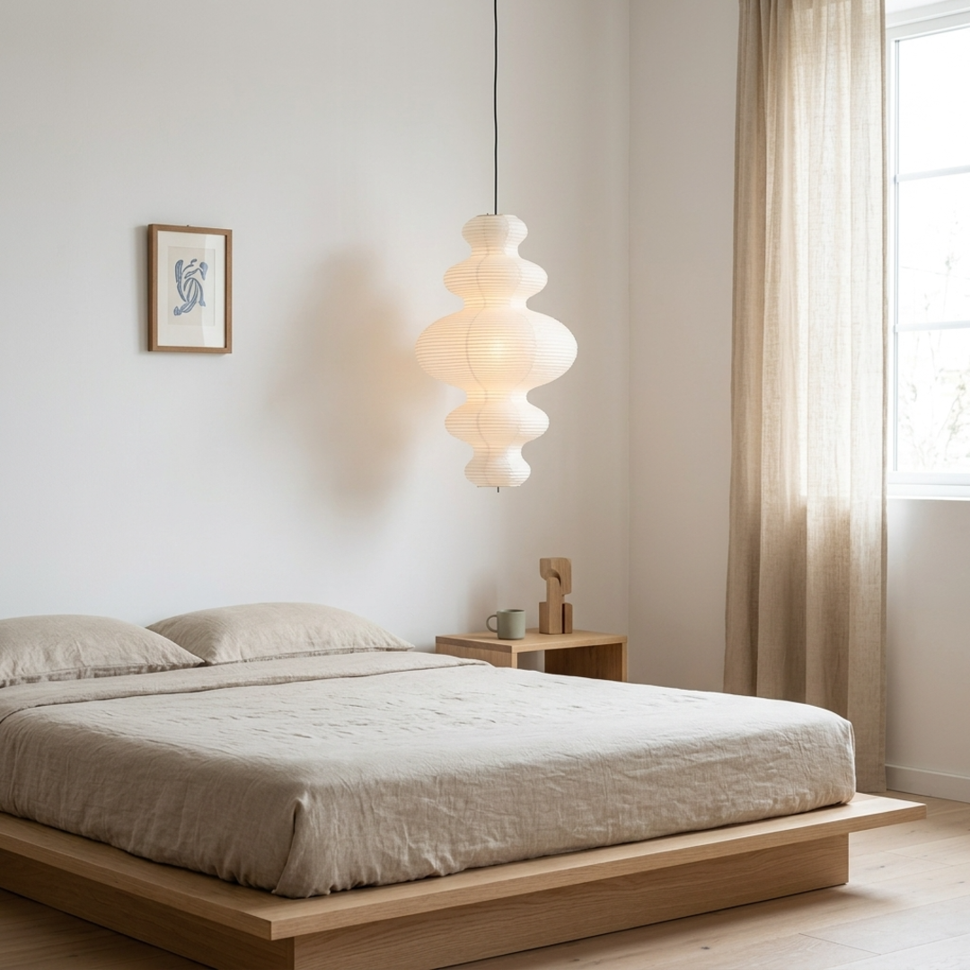 Keldvik — Yuki Pendant Light, Handcrafted Rice Paper Shade — Scandinavian Minimal Interior, square 1