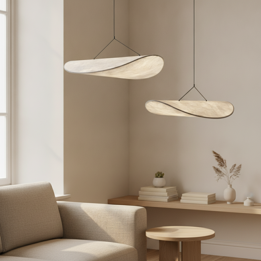 Keldvik — Cloudveil Pendant Light, Soft White TYVEK — Modern Home Interior, square 1