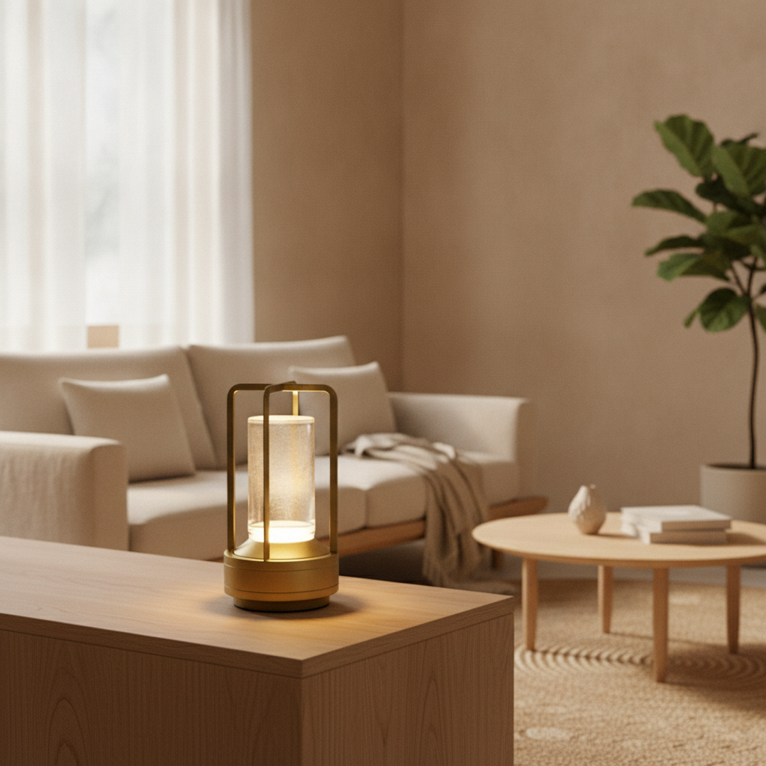 Keldvik — AuraGlow Table Lamp, High-Quality Acrylic — Nordic Japandi Living Room, square 1