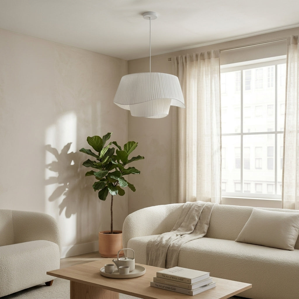 Flowlight Pendant Light, Tyvek Acrylic in Beige or White