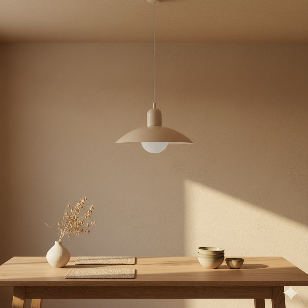 Keldvik — Emberline Pendant Light, Durable Iron in Macaron Hues — Warm Beige Interior, square 1