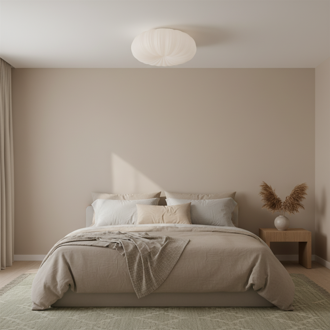 Keldvik — Hvid Ceiling Lamp, Soft PE Acrylic Shade — Soft Neutral Bedroom, square 1
